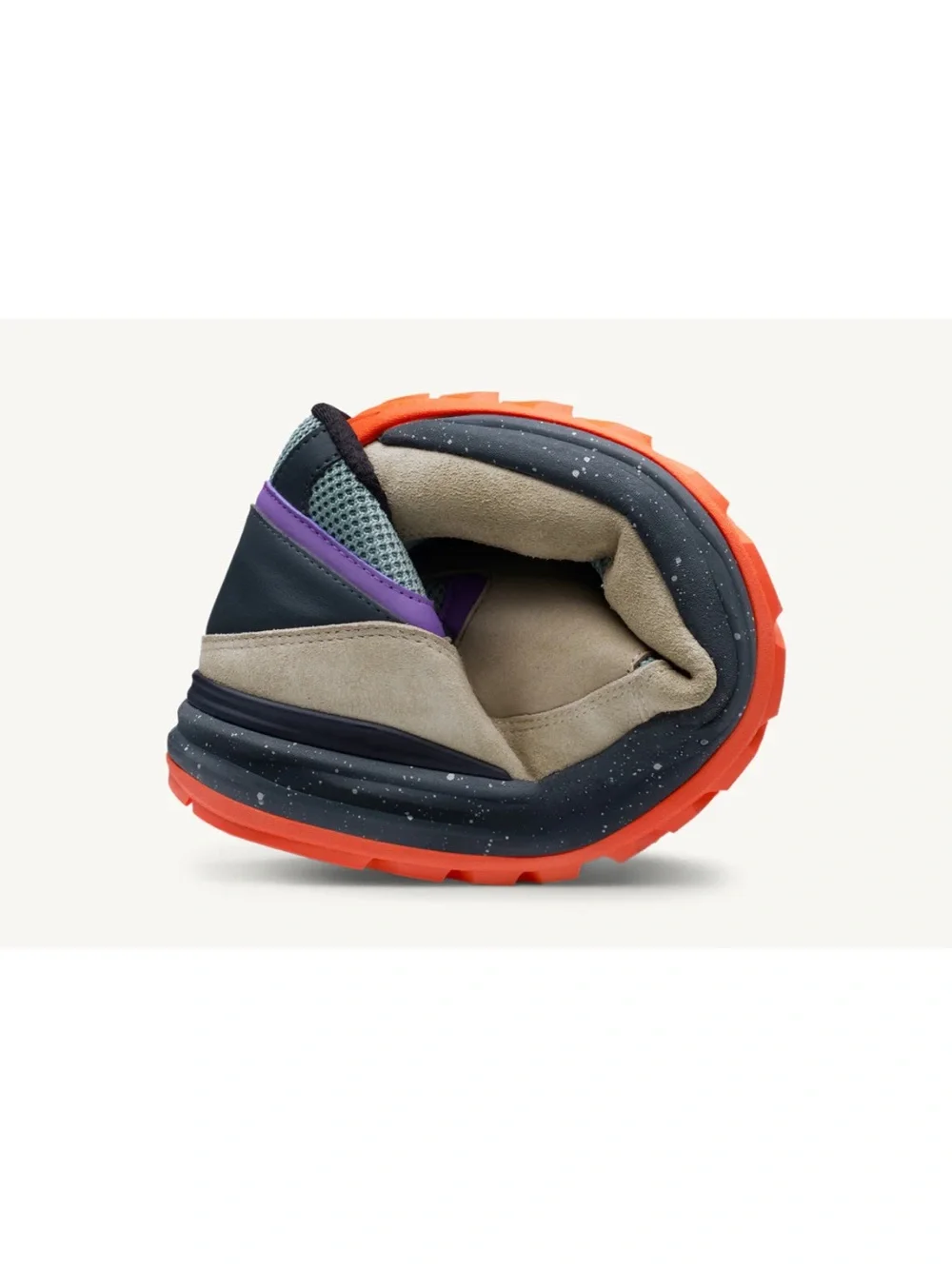 LEMS Women’s Trail Runner in Beige, Green & Orange
